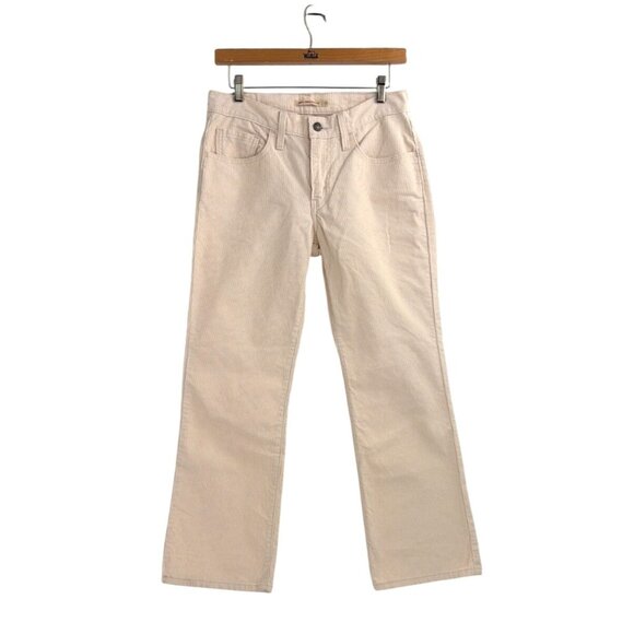 Levi's Pants - NWT Levis Womens 27x27 Middy Ankle Bootcut Pants Cotton Cream Corduroy Retro